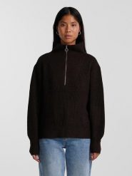 Pieces Sweter w kolorze brązowym rozmiar: XS. Brązowe swetry klasyczne damskie Pieces, xs, bez kołnierzyka. Za 60.73 zł.
