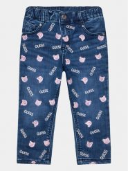 Guess Jeansy K3BA06 D57M0 Niebieski Regular Fit. Niebieskie jeansy dziewczęce Guess, z aplikacjami, z bawełny. Za 399.99 zł.