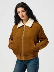 Wrangler Kurtka sztruksowa w kolorze brązowym rozmiar: L. Brązowe kurtki damskie Wrangler, l, bez wzorów, ze sztruksu, bez kaptura. Za 260.99 zł.