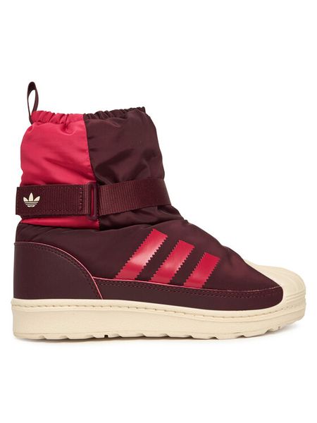 Adidas Śniegowce Superstar 360 Winterized Boot JR5804 Bordowy. Czerwone kozaki dziewczęce Adidas, bez wzorów, z materiału, bez obcasa, bez zapięcia. Za 279.99 zł.