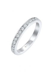 Elli Damska obrączka Memoire z kryształami w srebrze próby 925 Sterling Silver Pierścionki 1 ct Damski. Szare pierścionki damskie Elli, srebrne. Za 218.99 zł.