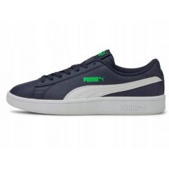 Buty na co dzień młodzieżowe PUMA SMASH V2 L JR sneakersy. Niebieskia obuwie sportowe damskie Puma, bez zapięcia, trekkingowe. Za 149.00 zł.