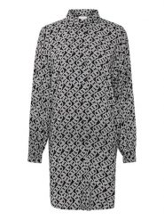 Kaffe Tunika "Lena" w kolorze czarno-białym rozmiar: 36. Czarne tuniki damskie Kaffe, bez wzorów, ze lnu, bez kołnierzyka, bez ramiączek. Za 87.40 zł.