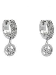 Guess Kolczyki JUBE03 301JW Srebrne rodowanie. Szare kolczyki damskie Guess, metalowe. Za 209.99 zł.