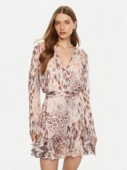 Guess Sukienka koszulowa W5RK35 WDW82 Różowy Regular Fit. Czerwone sukienki damskie Guess, z aplikacjami, z syntetyku, bez ramiączek. Za 486.50 zł.