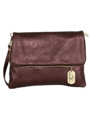 Anna Morellini Skórzana kopertówka "Giustina" w kolorze ciemnobrązowym - 28 x 20 x 2 cm rozmiar: onesize. Brązowe torebki wieczorowe damskie Anna Morellini, bez wzorów, z materiału, przez ramię, bez dodatków. Za 173.99 zł.