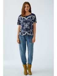 Oui Koszulka w kolorze granatowym rozmiar: 46. Niebieskie bluzki damskie Oui, bez wzorów, bez kołnierzyka, bez ramiączek. Za 104.99 zł.