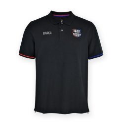 Koszula Barcelona 25/26 z kołnierzykiem w kolorze czarnym. Czarne bluzki damskie FC BARCELONA, bez wzorów, eleganckie, bez kołnierzyka, bez ramiączek. W wyprzedaży za 189.17 zł.