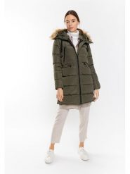 Northwood Płaszcz zimowy "Elena" w kolorze khaki rozmiar: XL. Brązowe płaszcze damskie Northwood, na zimę, xl, bez wzorów, z puchu, bez kaptura. Za 176.08 zł.