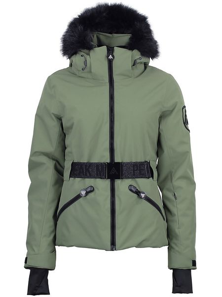 Peak Mountain Kurtka narciarska "Alcone" w kolorze khaki rozmiar: L. Brązowe kurtki sportowe damskie Peak Mountain, l, bez wzorów, z tkaniny, bez kaptura. Za 515.95 zł.