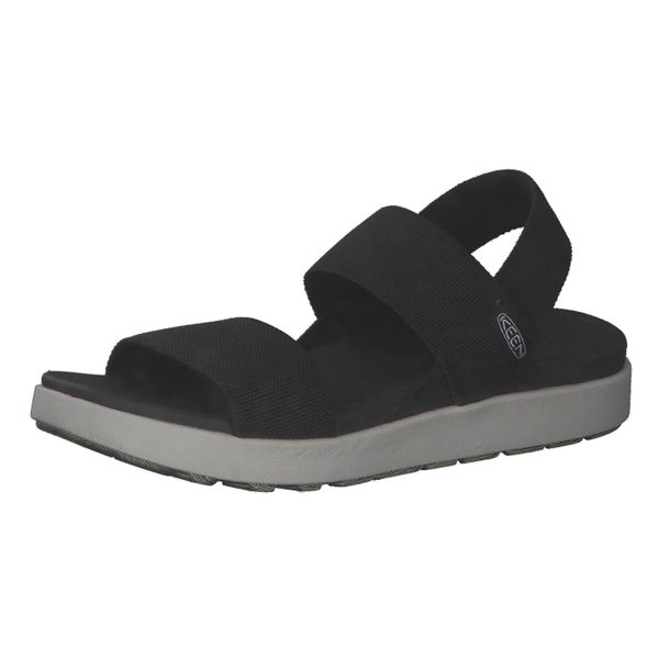 Sandały do chodzenia damskie, Keen Elle Backstrap. Czarne sandały damskie Keen, bez wzorów, z materiału, bez obcasa, bez zapięcia. Za 425.95 zł.