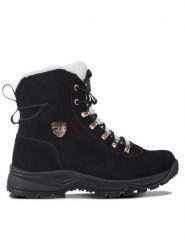 Luhta Botki Luhta Mukava Ms 75570 Czarny. Czarne botki damskie Luhta, ze skóry, bez obcasa, na płaskiej podeszwie, bez zapięcia. Za 359.99 zł.