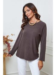 So Cachemire Sweter "Ianaz" w kolorze brązowym rozmiar: XL. Brązowe swetry klasyczne damskie So Cachemire, xl, ze splotem, bez kołnierzyka. Za 183.59 zł.