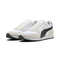 Sneakersy unisex ST MILER PUMA White Black Vapor Gray. Białe obuwie sportowe damskie Puma, z zamszu, bez zapięcia, trekkingowe. Za 319.00 zł.