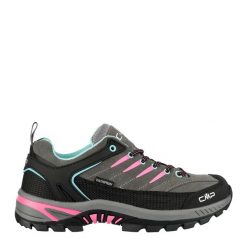Buty trekkingowe RIGEL 2.0 LOW skóra wodoodporne. Czerwone obuwie trekkingowe damskie CMP, z gumy, przed kostkę, bez zapięcia. Za 359.99 zł.