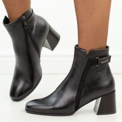 Czarne botki damskie na obcasie Vinceza 58660. Czarne botki damskie VINCEZA, na jesień, z jeansu, eleganckie, z okrągłym noskiem, bez obcasa, na obcasie, bez zapięcia. Za 219.00 zł.