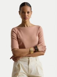 LAUREN RALPH LAUREN T-Shirt Judy 200654963203 Różowy Regular Fit. Czerwone t-shirty damskie Lauren Ralph Lauren, m, bez wzorów, z bawełny, bez kołnierzyka. Za 289.99 zł.