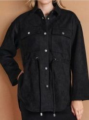 Parka - czarny. Czarne parki damskie Sinsay, l, bez kaptura. W wyprzedaży za 39.99 zł.