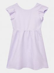United Colors Of Benetton Sukienka codzienna 4BE7CV01A Fioletowy Regular Fit. Fioletowe sukienki dziewczęce United Colors Of Benetton, bez wzorów, z bawełny, bez ramiączek, proste. Za 189.99 zł.