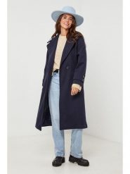 L'armoire de Suzette Płaszcz przejściowy w kolorze granatowym rozmiar: 36. Niebieskie płaszcze damskie L'armoire de Suzette, l, bez wzorów, bez kaptura. Za 143.99 zł.