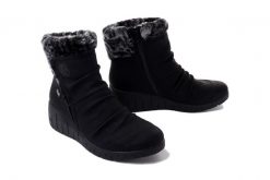 RIEKER TEX Y1361-00 black, botki damskie. Czarne botki damskie Rieker, na zimę, z wełny, bez obcasa, na koturnie, bez zapięcia. Za 379.90 zł.