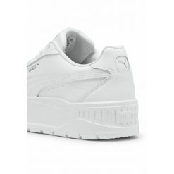 Damskie skórzane sneakersy Karmen II PUMA. Białe obuwie sportowe damskie Puma, bez zapięcia, trekkingowe. W wyprzedaży za 264.00 zł.