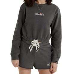 Bluza treningowa damska Ellesse Popsy Cropped bawełniana. Szare bluzy damskie Ellesse, bez wzorów, z bawełny, bez kaptura. W wyprzedaży za 109.00 zł.
