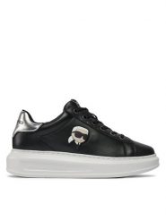 KARL LAGERFELD Sneakersy KL62530N Czarny. Czarne obuwie sportowe damskie KARL LAGERFELD, ze skóry, bez zapięcia. Za 479.99 zł.