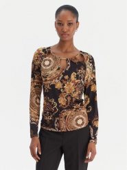 Rinascimento Bluzka CFC0020152002 Czarny Regular Fit. Czarne bluzki damskie Rinascimento, xs, bez wzorów, z syntetyku, bez kołnierzyka, bez ramiączek. Za 279.99 zł.