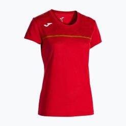 Koszulka do biegania damska Joma Record III. Czerwone koszulki sportowe damskie Joma, xl, bez wzorów, bez ramiączek, do biegania. Za 87.99 zł.