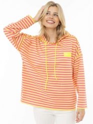 Zwillingsherz Bluza w kolorze jasnoróżowo-żółtym rozmiar: L/XL. Różowe bluzy damskie Zwillingsherz, l, bez wzorów, z kapturem. Za 178.98 zł.