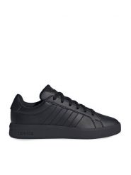 Adidas Sneakersy Grand Court 3.0 J KK3791 Czarny. Czarne buty sportowe chłopięce Adidas, ze skóry, bez zapięcia. Za 179.99 zł.