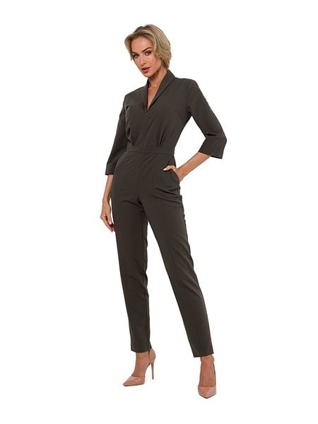 Made of emotion Kombinezon w kolorze antracytowym rozmiar: S. Czarne kombinezony damskie Made Of Emotion, s, bez wzorów, bez kołnierzyka, bez ramiączek. Za 222.99 zł.