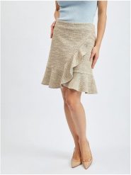 Orsay Spódnica w kolorze beżowym rozmiar: 40. Brązowe spódnice damskie Orsay, bez wzorów, z wiskozy, mini. Za 56.99 zł.