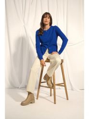 Just Cashmere Kaszmirowy kardigan "Katharine" w kolorze niebieskim rozmiar: XL. Niebieskie kardigany damskie Just Cashmere, xl, bez wzorów, z kaszmiru. Za 356.78 zł.