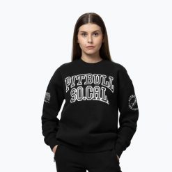 Bluza damska Pitbull Crewneck Fiora. Czarne bluzy damskie PITBULL, l, bez wzorów, z bawełny, bez kaptura. Za 169.99 zł.