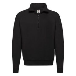 Klasyczna Bluza Rozpinana Dla Dorosłych Unisex. Czarne bluzy damskie Fruit of the Loom, l, bez wzorów, z bawełny, z kapturem. Za 147.99 zł.