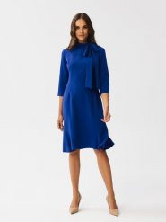 Stylove Sukienka w kolorze niebieskim rozmiar: L. Niebieskie sukienki damskie Stylove, bez wzorów, bez ramiączek. Za 206.91 zł.