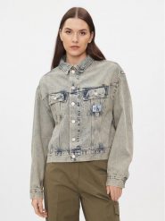 Calvin Klein Jeans Kurtka jeansowa J20J222501 Niebieski Boxy Fit. Niebieskie kurtki damskie Calvin Klein Jeans, xl, bez wzorów, z bawełny, bez kaptura. Za 429.99 zł.