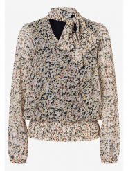 More & More Bluzka w kolorze beżowym ze wzorem rozmiar: 44. Brązowe bluzki damskie More & More, bez wzorów, bez kołnierzyka, bez ramiączek. Za 175.26 zł.