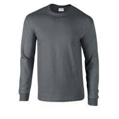 Ultra Bawełniana Koszulka Z Długim Rękawem Unisex Dla Dorosłych. Brązowe bluzki damskie GILDAN, xl, bez wzorów, z bawełny, sportowe, bez kołnierzyka, bez ramiączek. Za 77.99 zł.