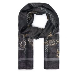 Chusta Guess. Czarne chusty damskie Guess, z aplikacjami. Za 154.99 zł.