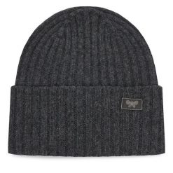 Czapka Weekend Max Mara. Szare czapki damskie Weekend Max Mara, na zimę, bez wzorów. Za 374.99 zł.