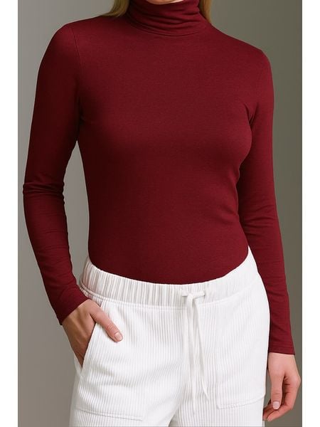 Cotton Candy Koszulka w kolorze bordowym rozmiar: M. Czerwone koszulki damskie Cotton Candy, m, bez wzorów, bez kołnierzyka, bez ramiączek. Za 122.38 zł.