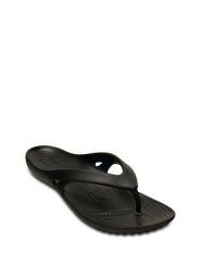 Crocs Japonki w kolorze czarnym rozmiar: 36/37. Czarne klapki damskie Crocs, bez wzorów, z materiału, z otwartym noskiem, bez obcasa, bez zapięcia. Za 74.63 zł.