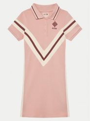 Guess Sukienka codzienna J5RK45 KCOK1 Różowy Regular Fit. Czerwone sukienki dziewczęce Guess, z aplikacjami, z bawełny, bez ramiączek, proste. Za 149.99 zł.