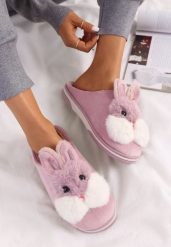 Różowe Kapcie Chloraleia. Czerwone kapcie damskie Renee, z dresówki. Za 24.99 zł.