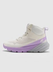 4F Wysokie buty trekkingowe SPEED HIKER z membraną damskie - fioletowe 38. Fioletowe obuwie trekkingowe damskie 4F, z gumy, bez zapięcia. W wyprzedaży za 279.99 zł.