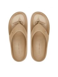 Tommy Hilfiger Japonki Pearlized FW0FW09201 Beżowy. Brązowe klapki damskie Tommy Hilfiger, bez wzorów, z syntetyku, bez obcasa, bez zapięcia. Za 189.99 zł.