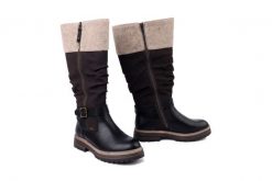 RIEKER TEX 93092-90 black combination, kozaki damskie. Czarne kozaki damskie Rieker, bez obcasa, na obcasie, bez zapięcia. Za 399.42 zł.